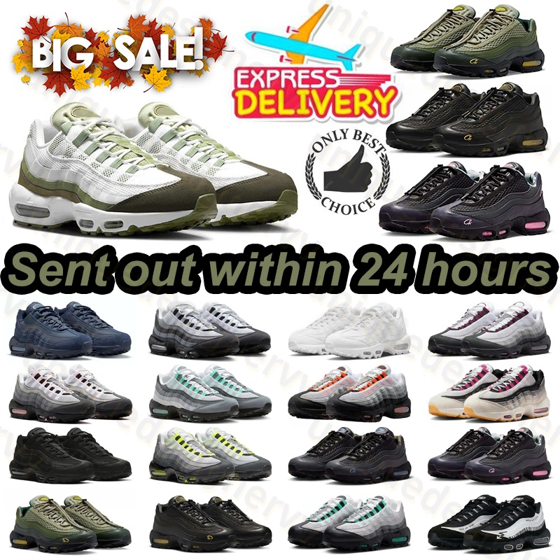 Fast delivery designer running 95 shoes men 95s Triple Black White Green Blue Bred Dark Solar Red Grey mens trainers 40-46