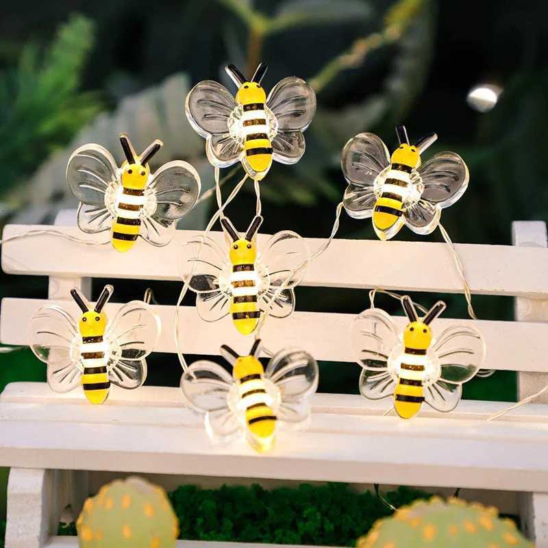 3/1M LED Bee Lights String Battery Powered Outdoor Waterproof Fairy Garland Lamp For Festival Christmas Garden Bedroom Decor M251113