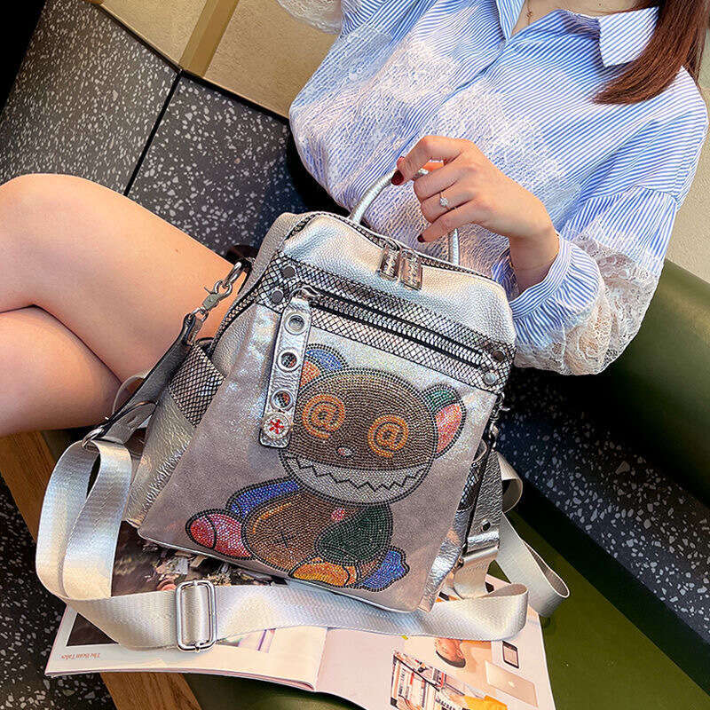 Backpack Shoulder for Women New Trendy Large Capacity Women's Backpack Versatile Leisure Hot Diamond Travel Bag