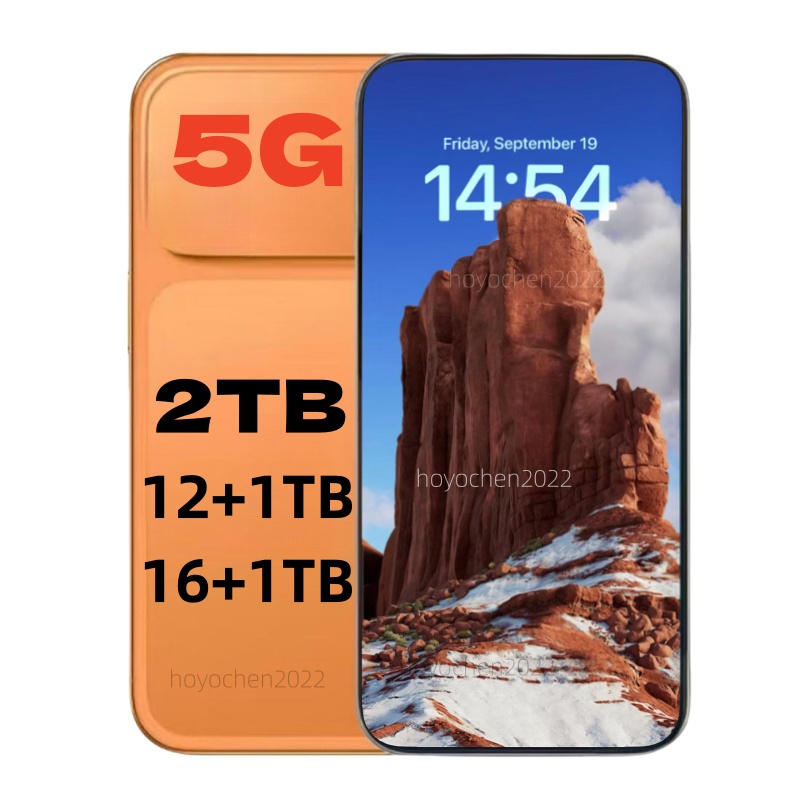 i17 i16 Pro Max 2TB phone 2TB phone 5G with Face ID 20MP Camera Global Model English Version16GB + 1TB Dual SIM GPS Capabilities StorageFull HD Display Phone