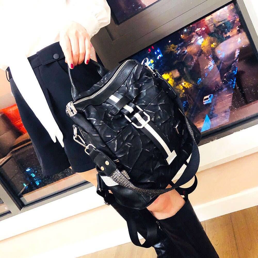 Backpack Kuerduo Fashion Trendy Women's Soft Leather Travel Bag Casual Large Capacity Backpack Small Pack