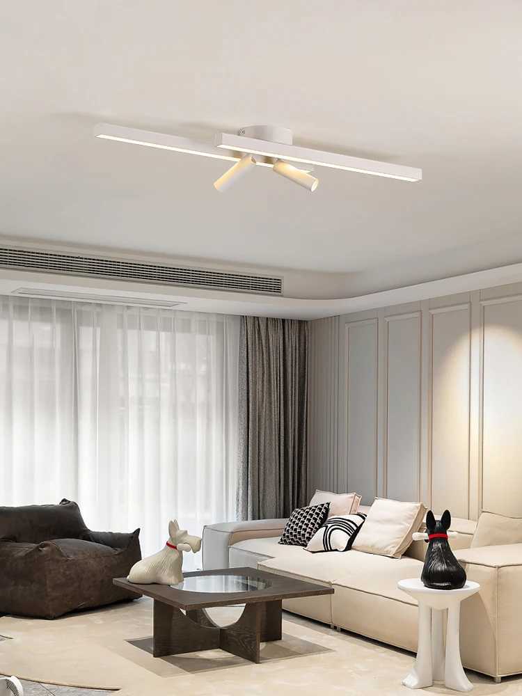 Long Aluminium Modern LED Ceiling Light Creative Design Ceiling Lamp Indoor Lighting Fixture Hallway Balcony Aisle Office Lustre W251112