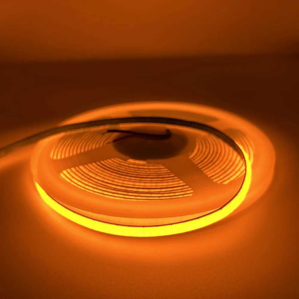 3mm 5mm 8mm Orange Red Amber LED Flexible Strip DC12V 24V 1700k 1800k 1900k Soft Light Tape Cabinet Car Backlight Lights 5m W251112