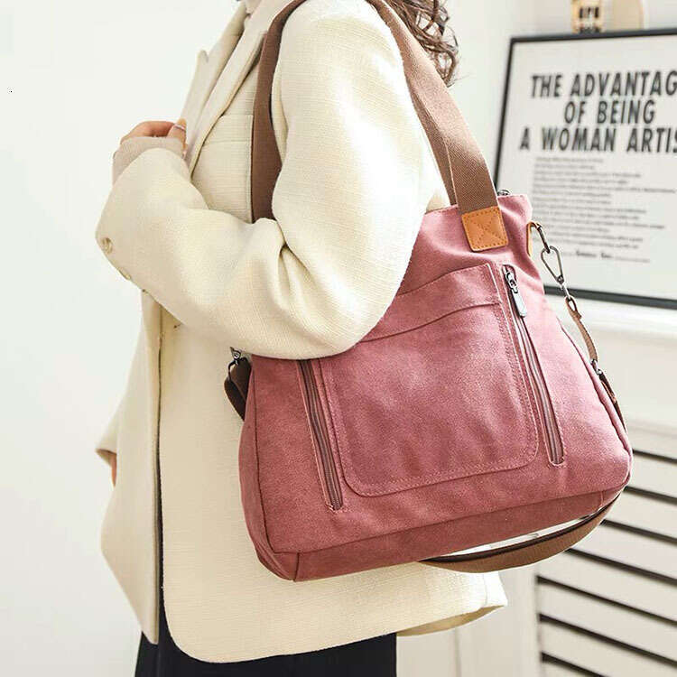 Large Capacity Canvas Casual Korean Fashion Tote Minimalist File New Women's Bag