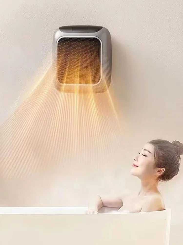 2-in-1 Plug In Heater Space-Saver Wall Mountable or Portable Mini Heater with Quiet Operation for Personal Spaces Y251113