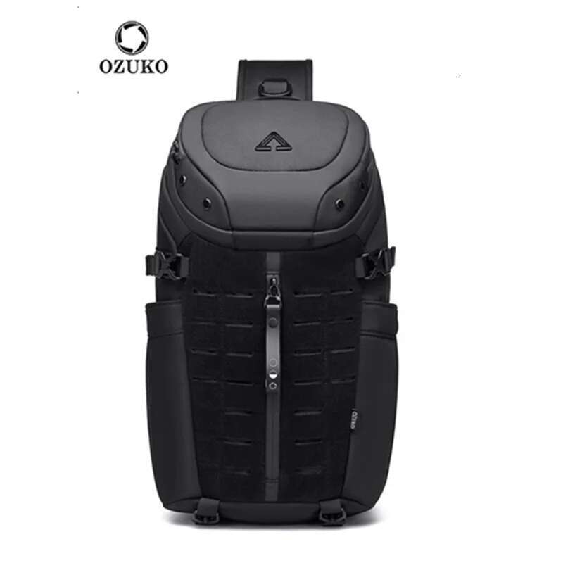Ozuko Chest Cross bag men Waterproof USB Man Crossbody Bag Anti-Theft Short Travel Messenger Sg Fashion Designer