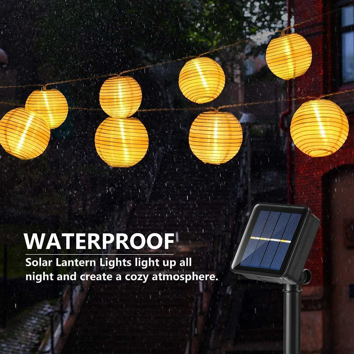 Waterproof Lantern Solar String Fairy Lights 65M 30 LED Outdoor Garland Patio Light Solar Power Lamp Christmas for Garden Decor M251113