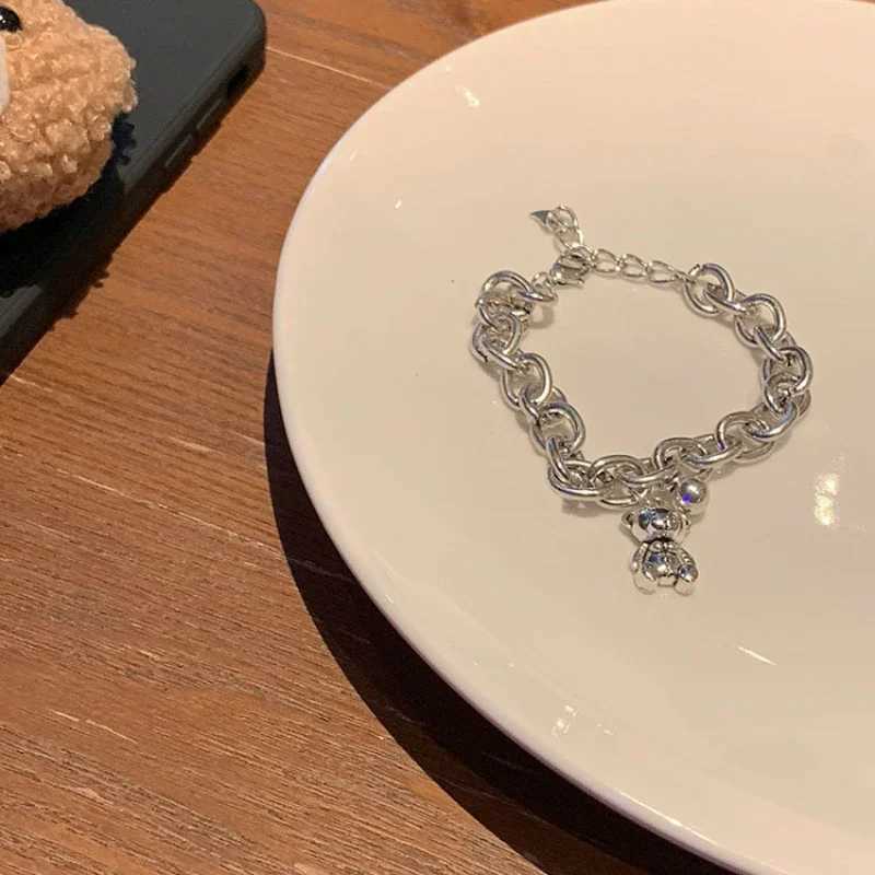 New Arrival Trendy Bear Animal Love Heart Vintage Thai Silver Ladies Charm Bracelets Jewelry For Women Birthday Gifts CheapC250411