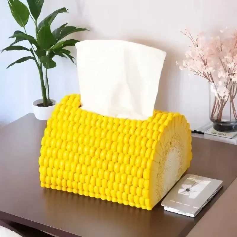 2025 New Creative Corn Paper Box Living Ro Household Tissue Box Tea Table Desktop Decoration Personali Storage Box Y251112