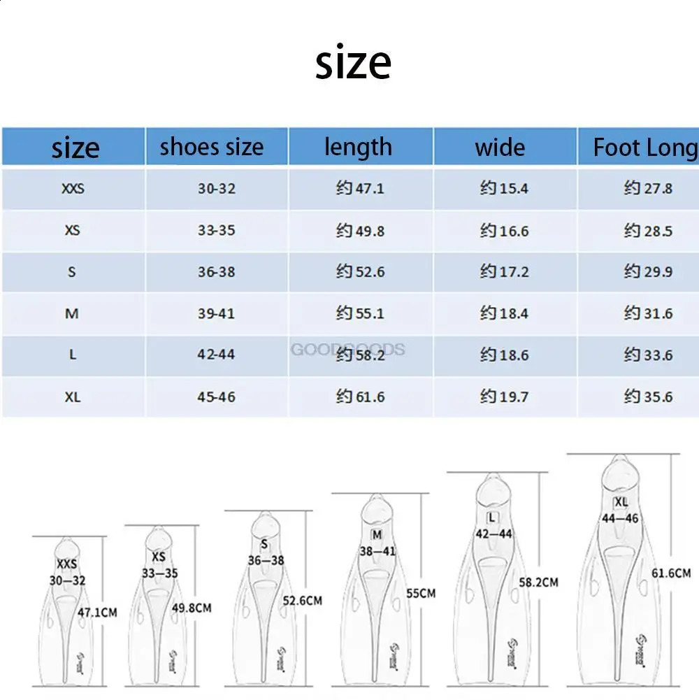 Professional Scuba Diving Fins Adult Adjustable Swimming Shoes Silicone Long Submersible Snorkeling Diving Scuba Flippers 250411