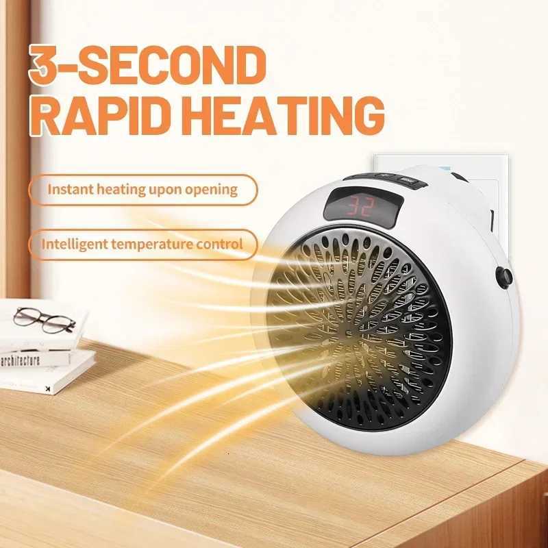 Small Circular Heater Portable Wall Mounted Desktop Two Electric Heaters Safe Energy Saving Intelligent Constant Temperature Y251113