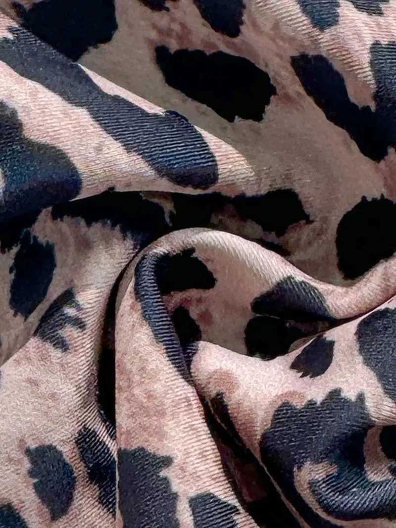 2025 New Arrival European and American Leopard Print Halter Bikini Set for Women Sexy SwimsuitW251113