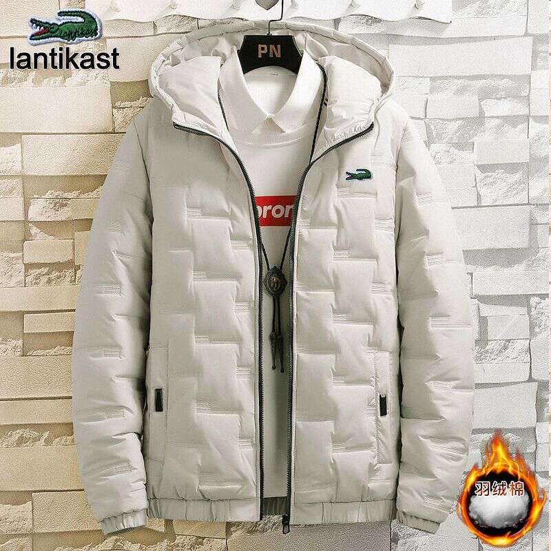 Noble Crocodile designer handbag for Men Casual Thickened Warm White Duck Down Winter Coat Slim Fit Sports Cotton Jacket Trendy