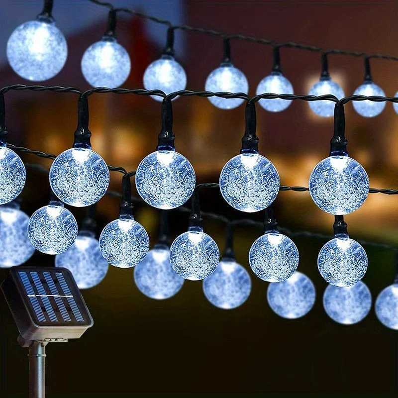 LED Solar Bubble Ball Fairy String Lights Outdoor Garden Summer Wedding Party Home Balcony Christmas Decoration Solar Garland M251113