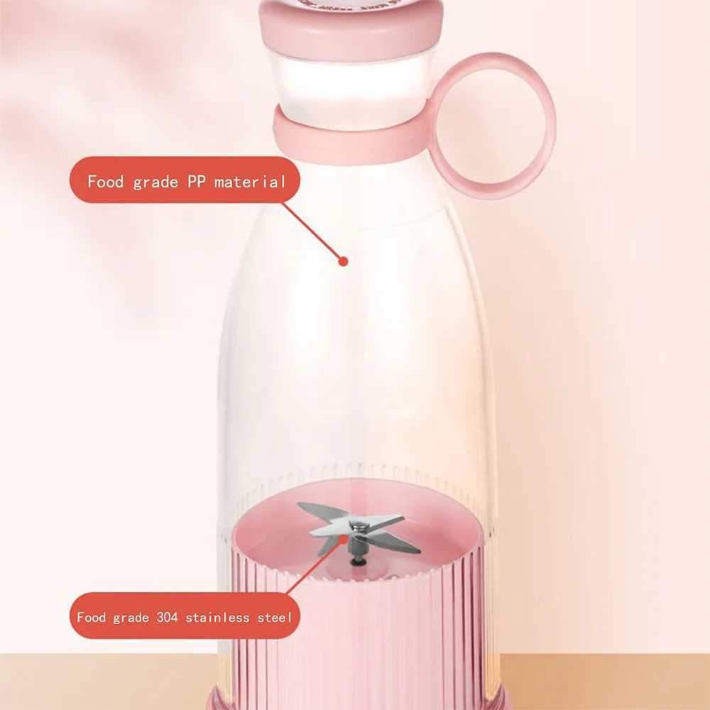 Rechargeable Mixers Fresh Fruit Juicers Blue/Pink Usb Portable Juice Bottle Mini Fast Electric Blender Smoothie Ice Maker C251113