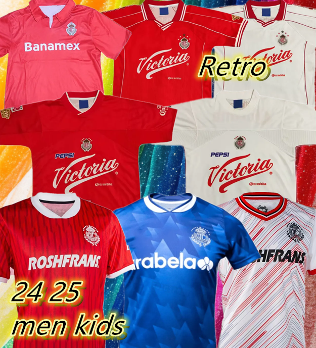 24 25 Deportivo Toluca Soccer Jerseys Liga MX Retro 1999 2001 2004 2005 PAULINHO CARCIA J.GALLARDO Football Shirts 2024 2025 fan Player Version Men Uniforms Kids kit