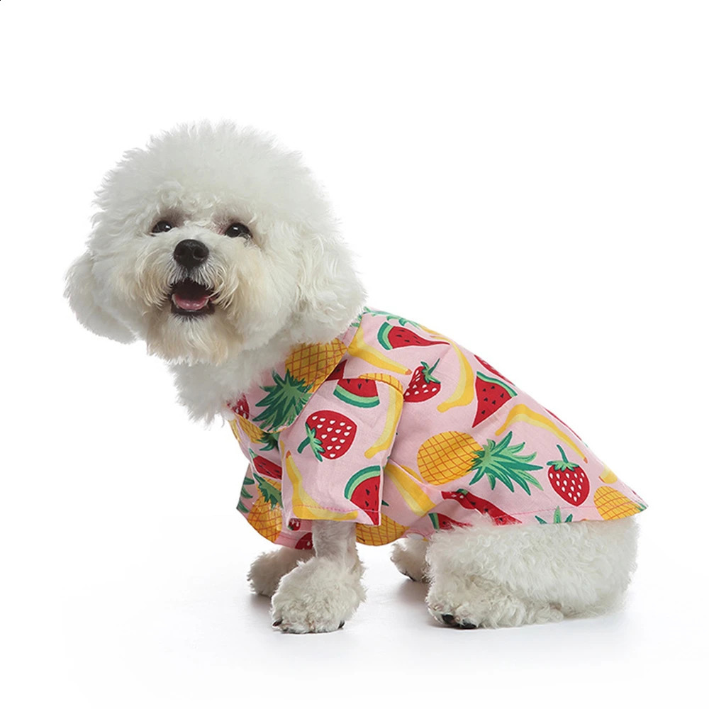 Fruit Printed Dog Shirts Pet Clothes For Dog T-shirt Thin Coat Jacket Puppy Cat Clothing for Small Dogs Poodle Schnauzer Outfits 250407