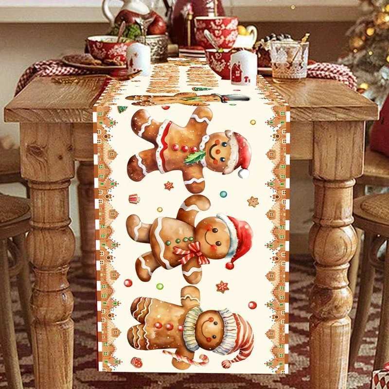 Christmas VIKAMA Christmas Gingerbread Man Table Flag Holiday Gathering Childrens Room Decor Christmas Party Decorations Y251113