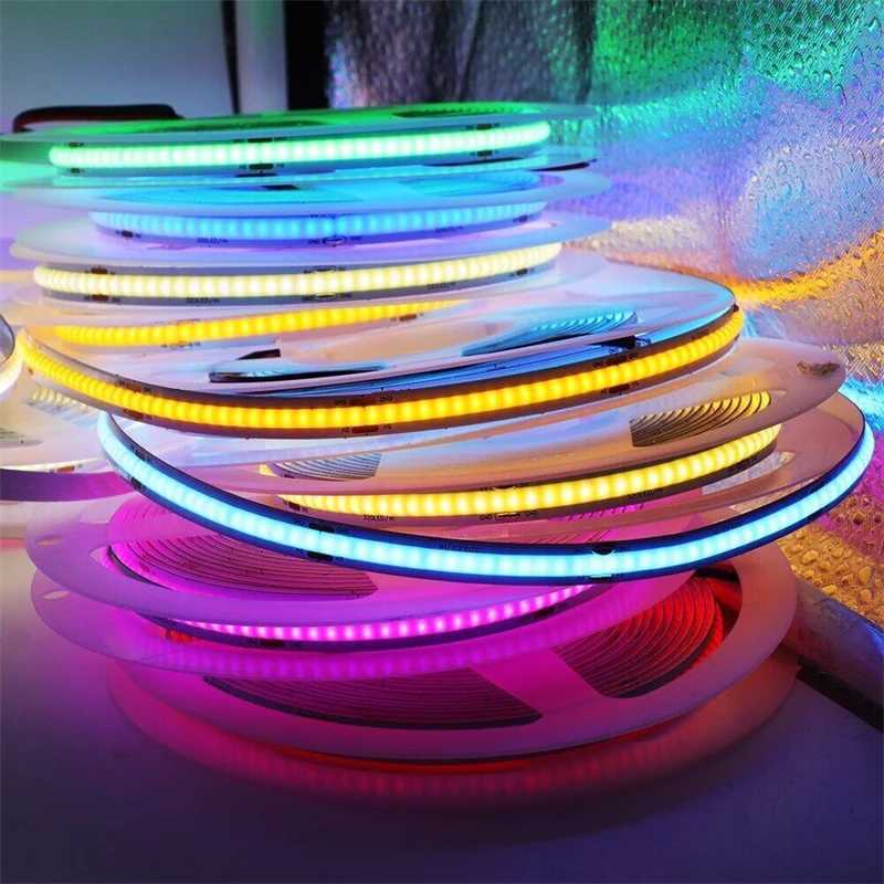 320leds/M Flexible COB LED Tape Lights USB 8mm Dotless LED Strip for Indoor Home CabinetBedroomKitchenWarm White/White W251112