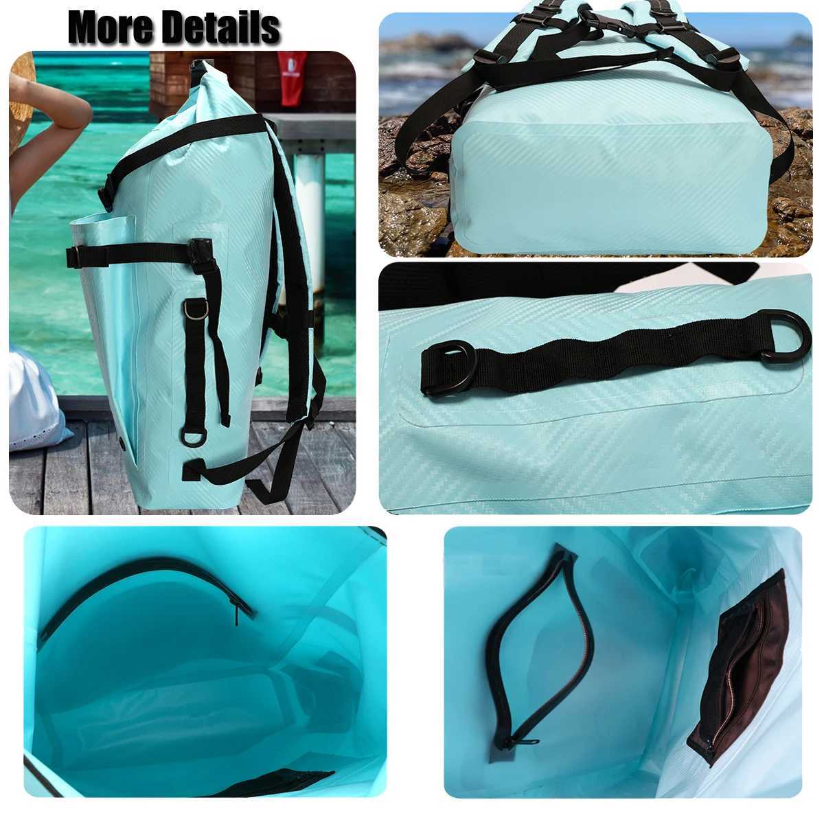 30L Waterproof backpack travel backpack storage bag sports outdoor bag beach swimming waterproof bag dry wet separationZ250412
