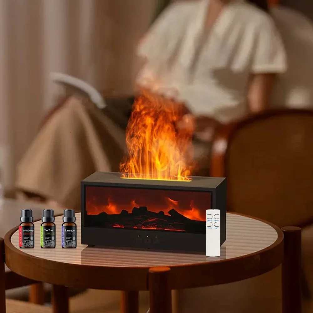 Desktop Fireplace with Atmosphere Light - Portable Simulation Fireplace Heater for Bedroom Home Office Decorations - Creative Y251113as