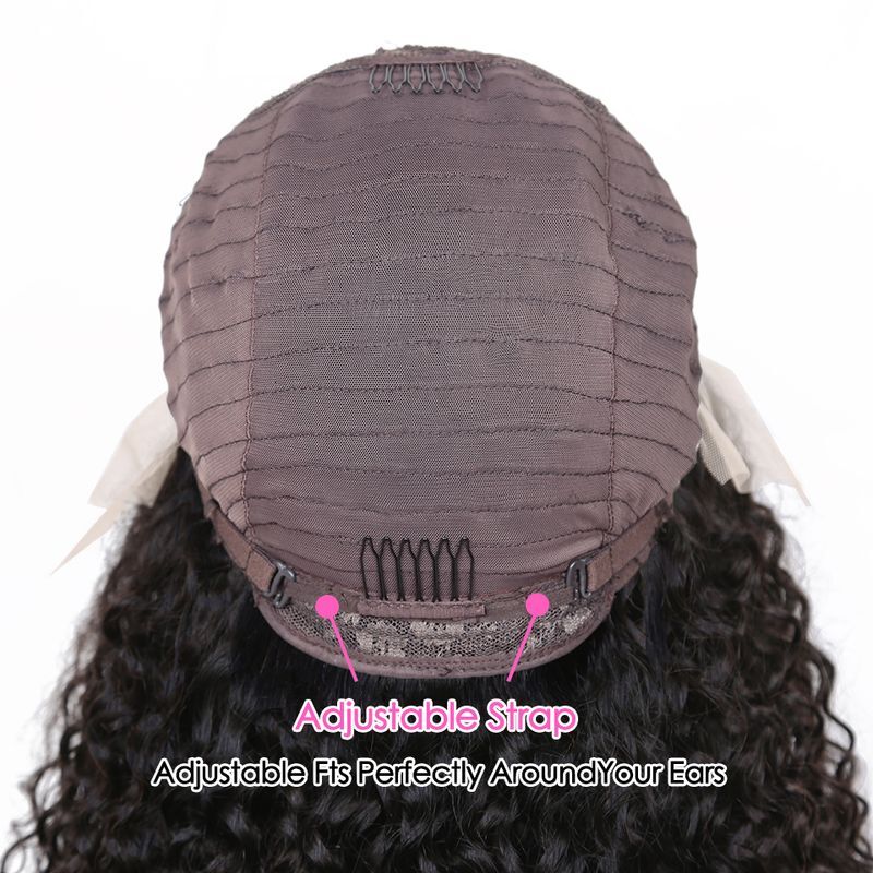 Short Kinky Wig Pre Plucked 13X4 Lace Peruvian Curly Human Hair Bob Wigs For Women