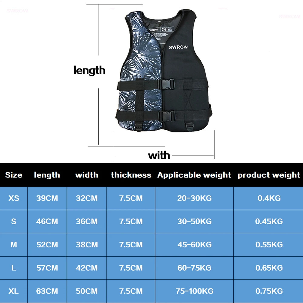 Life Jacket for Adults and Children Buoyancy Vest Water Sport Swimming Boat 250411