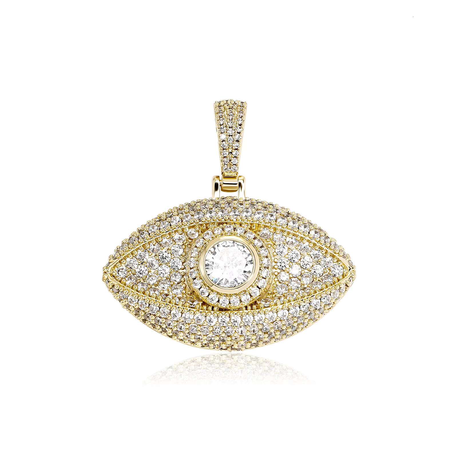 Wholesale Devils Eye Stereo Pendant Micro-inset Zircon Hip Hop Necklace