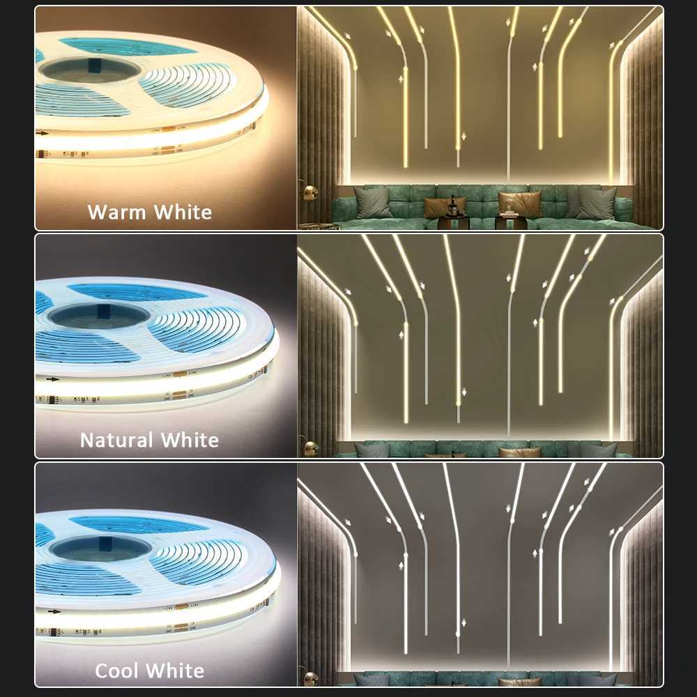 24V Horse Race Running Water Strip Light COB Flexible Ribbon 5M 10M 15M 20M Tape Lamp Work with Smart Switch Control Controller W251112