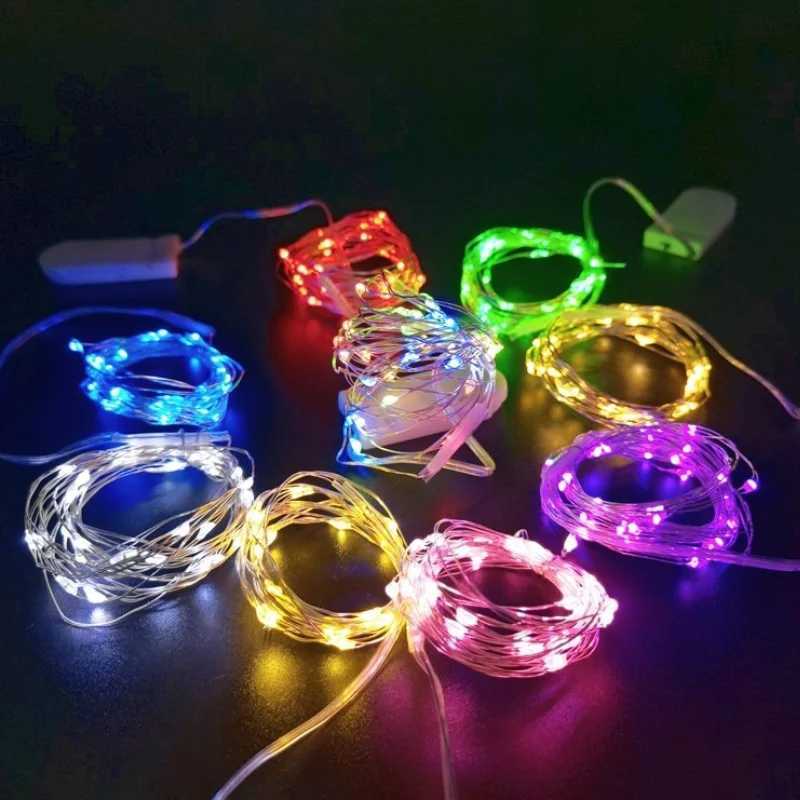 10pcs 5pcs Copper Wire LED String Lights Holiday Fairy Lights Garland Christmas Tree Decor Wedding Party DIY Natal Navidad 2021 M251113