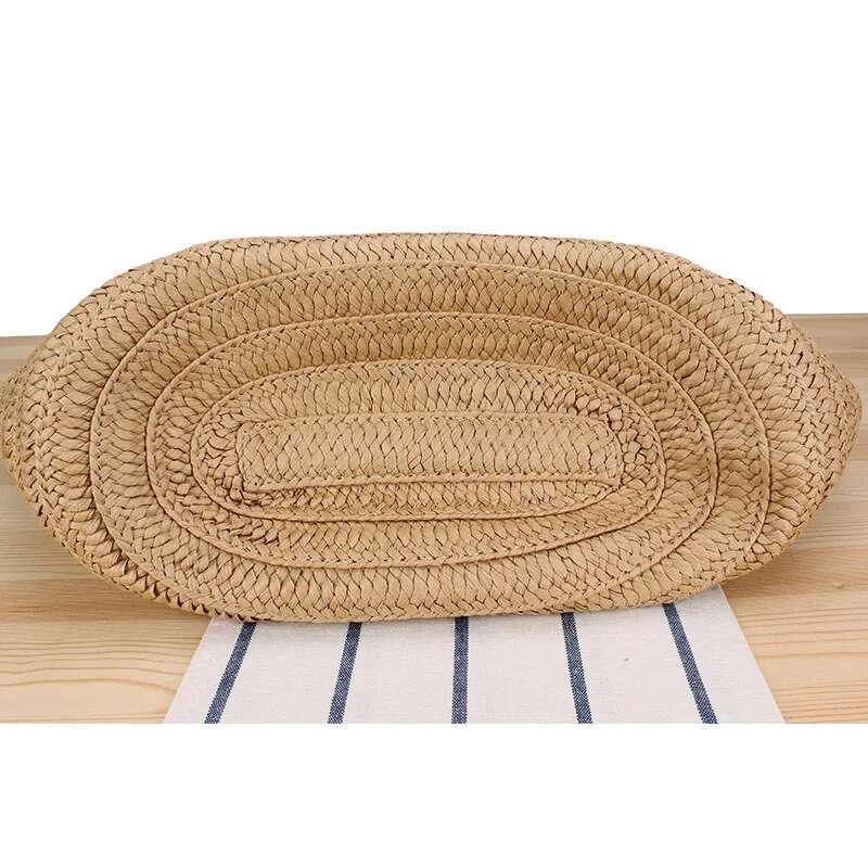 Handmade Beach Bag Large Capacity Summer Beach Straw Tote Female Bohemian Bali Travel Shopper Shoulder Bag With Zipper Handbag Kq1