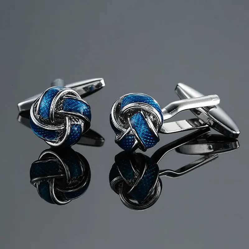 High quality brass laser metal twisted cufflinks fashionable mens French shirt cufflinks wholesale/retailT250412