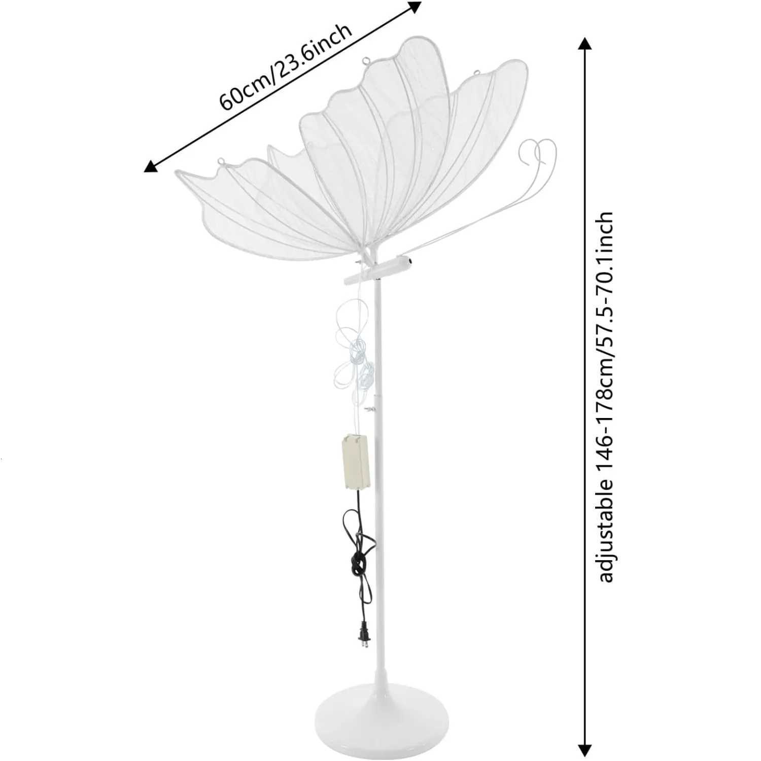 BYMAOCAR 2PCS Wedding Butterfly Floor Lamp LED Butterfly Ceiling Lamp for Wedding Party 575-701in Adjustable HeightW251113