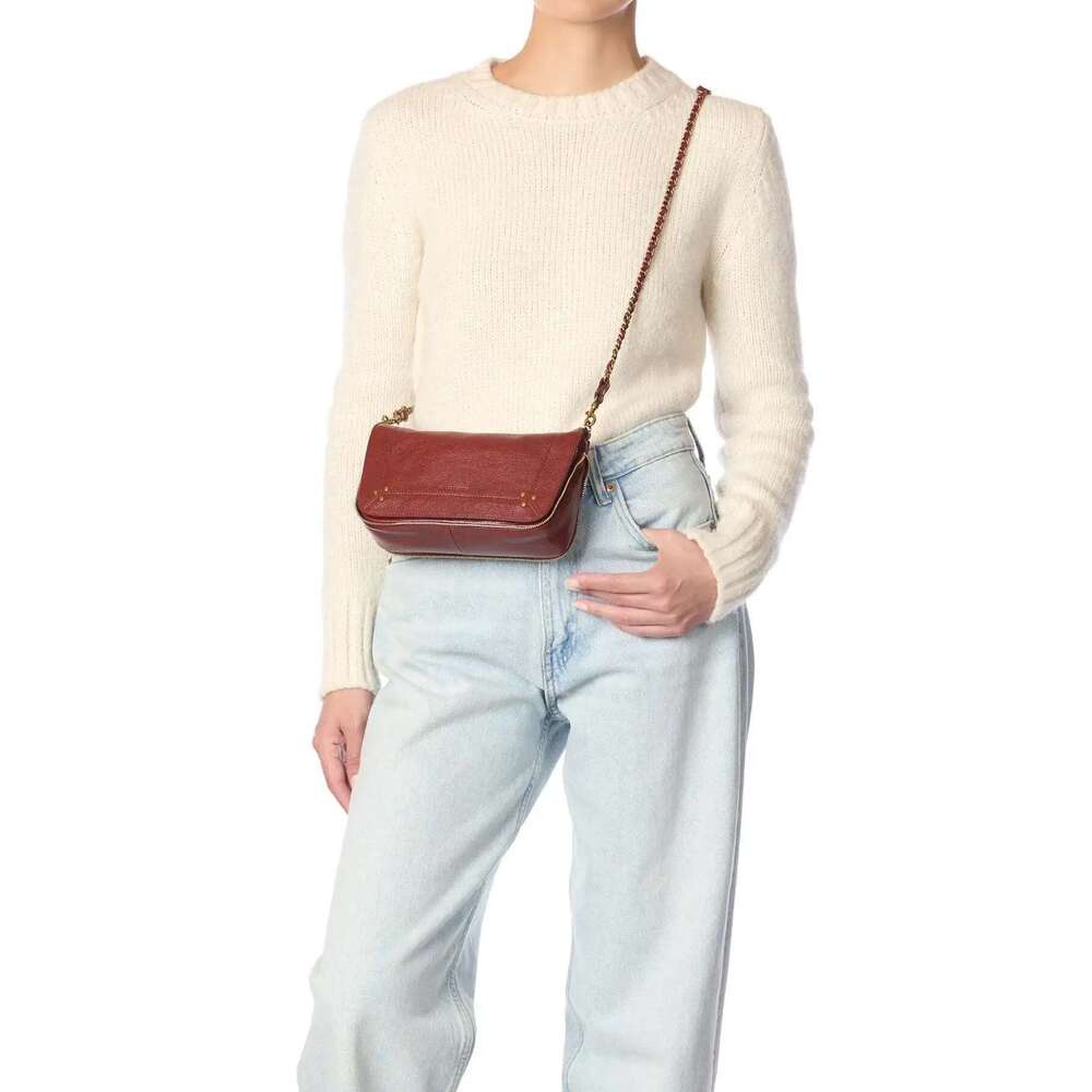 Women's Shoulder Or Cross Bag Removable Belt Braided And Adjustable Chain In Closed With Magnetic Leather Flaps