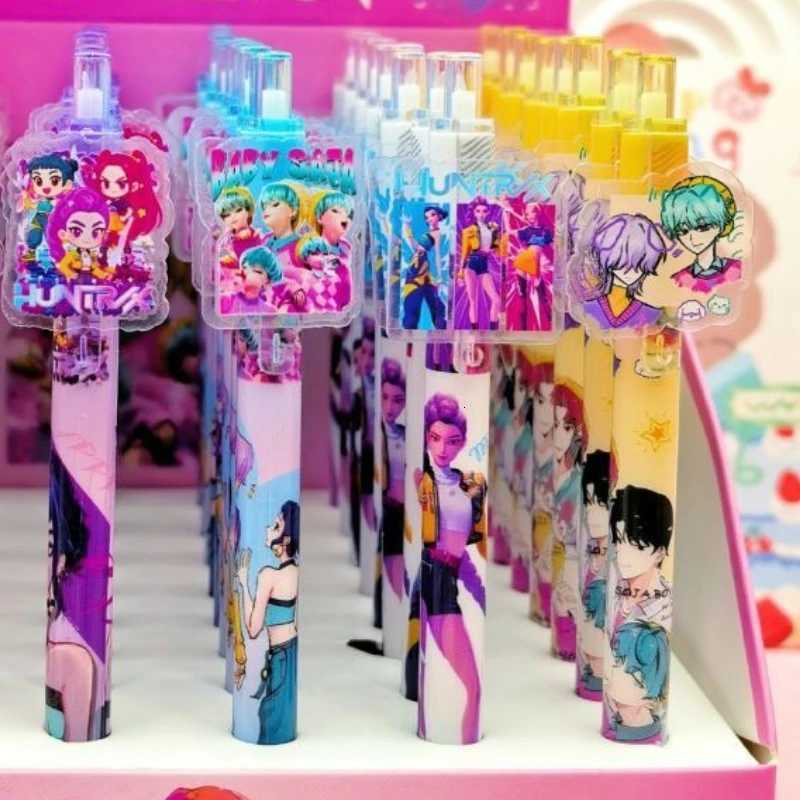 KPop Demon Hunters Mira Zoey Anime Merchandise Student Push Pen Blind Box Exam Office Signature Pen Gift for Friends Birthday Z251111
