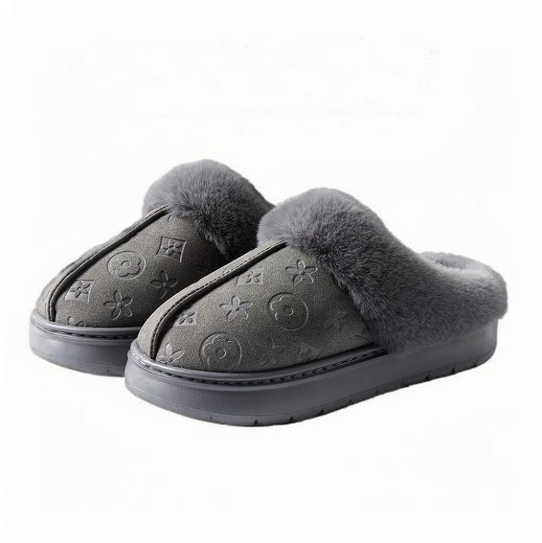 Free shipping winter new home slippers fashionable and casual with plush insulation cotton mop large size EVA outsole multiple colors