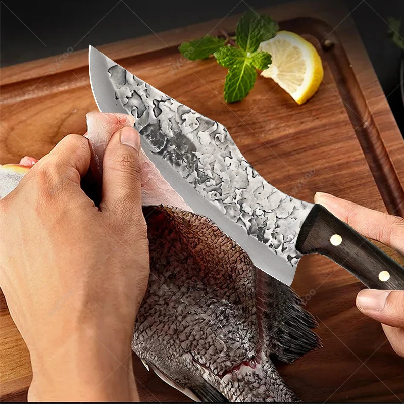 WXCOO Multipurpose Hand-forged Boning Knives Stainless Steel Kitchen Chef Knife Meat Cutting Fruit Utility Knife Barbecue Knife 250410