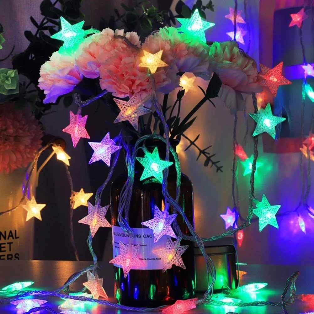 15m/3m LED Star String Lights Christmas Garland Battery Powered Wedding Party Curtain String Fairy Lamps For Home W251112