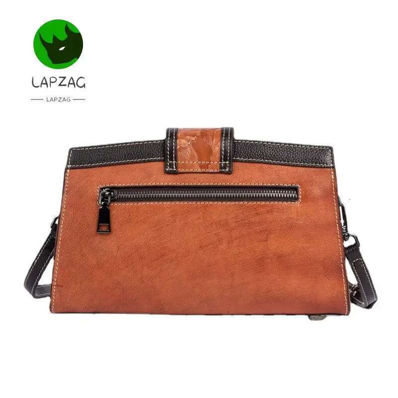 100% Real Cow Leather Cross-Border Women's Handbag Ladies' High Quality Vintage Green Evening Party Bag Cowhide Shoulder Bags