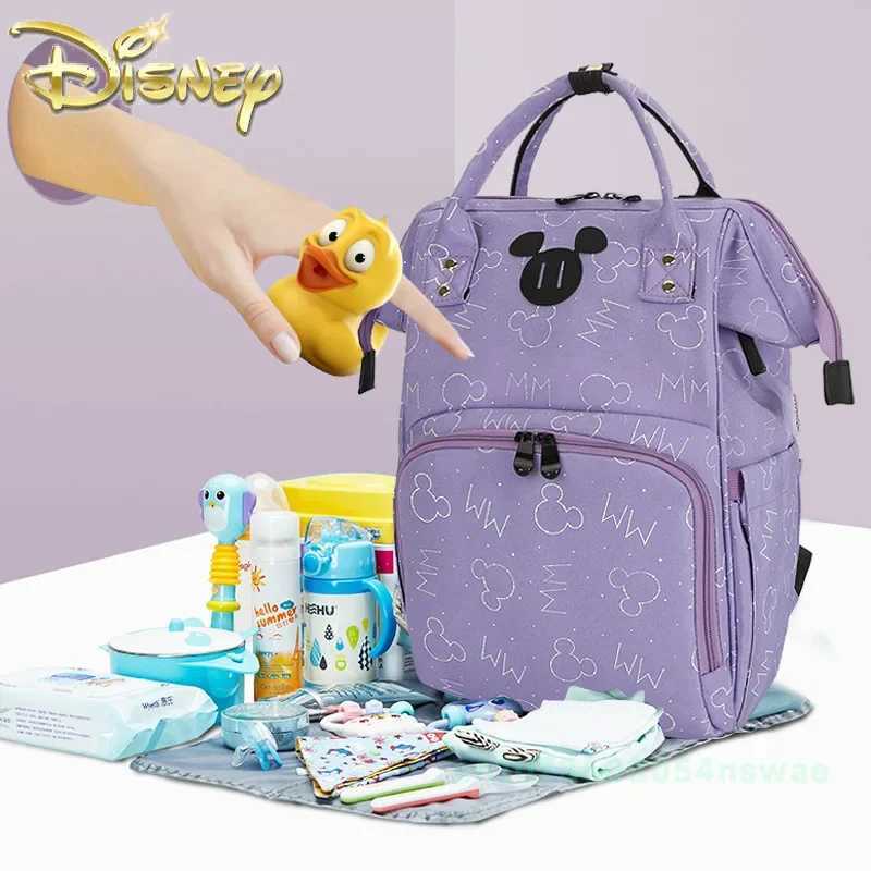 Disney Mickey new dial pack USB multifunctional baby dial pack backpack cartoon baby bag lightweight and stylishXJ250412