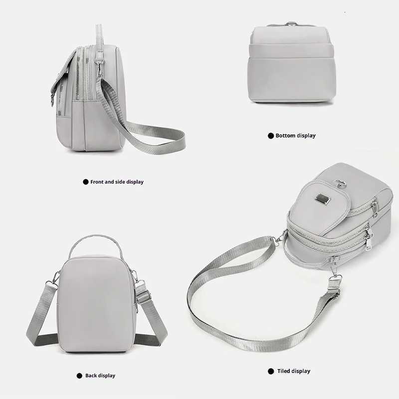 KPop Demon Hunters Durable Oxford Women Mini Bag 3 Layers Shoulder Bag Girls Shopping Phone Bag Lightweight Handbag Z251111