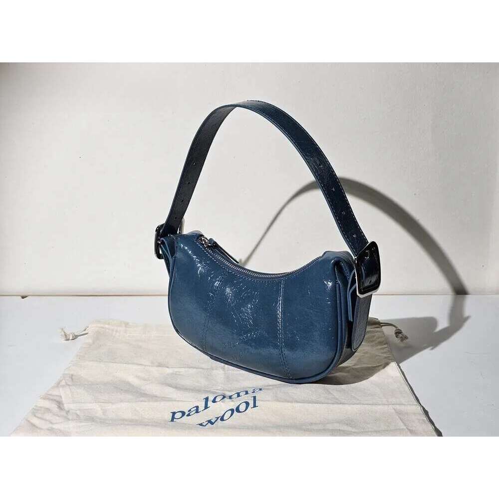 Women's Bags Spanish hot Niche Brand Paloma Wool Pea Imported Oil Wax Cowhide Armpit Crossbody Dumpg Bag Woman
