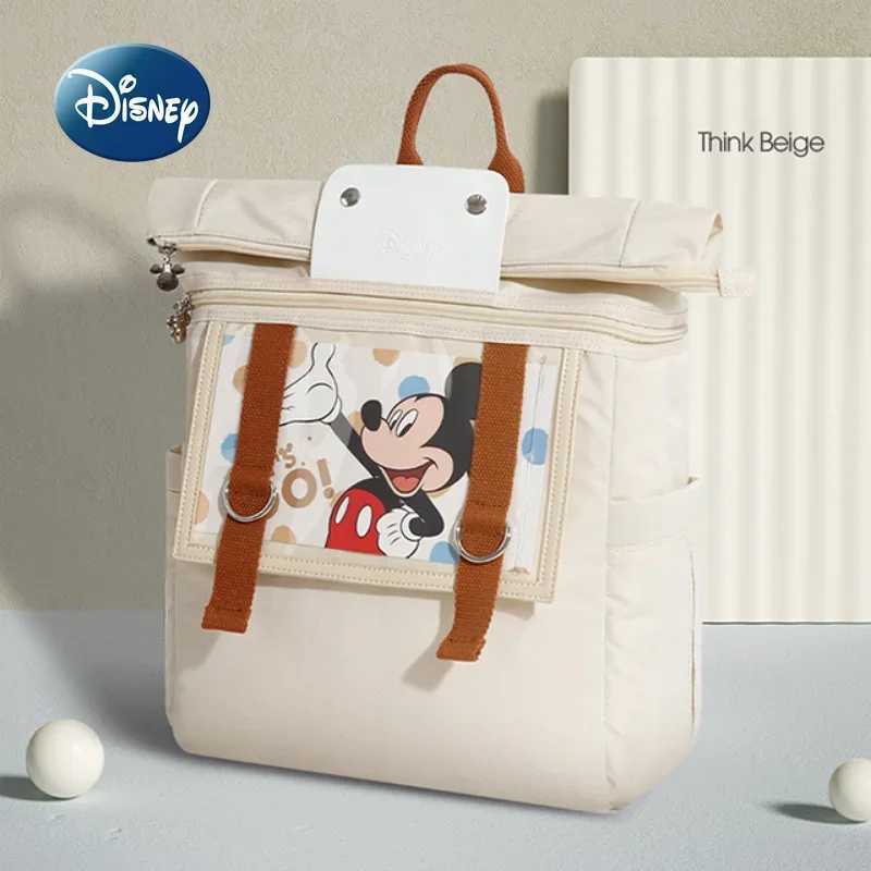 Disney Mickeys Original New Diaper Bag Backpack Luxury Brand Diaper Bag Large -capacity Multi -function Cartoon Baby Diaper BagXJ250412
