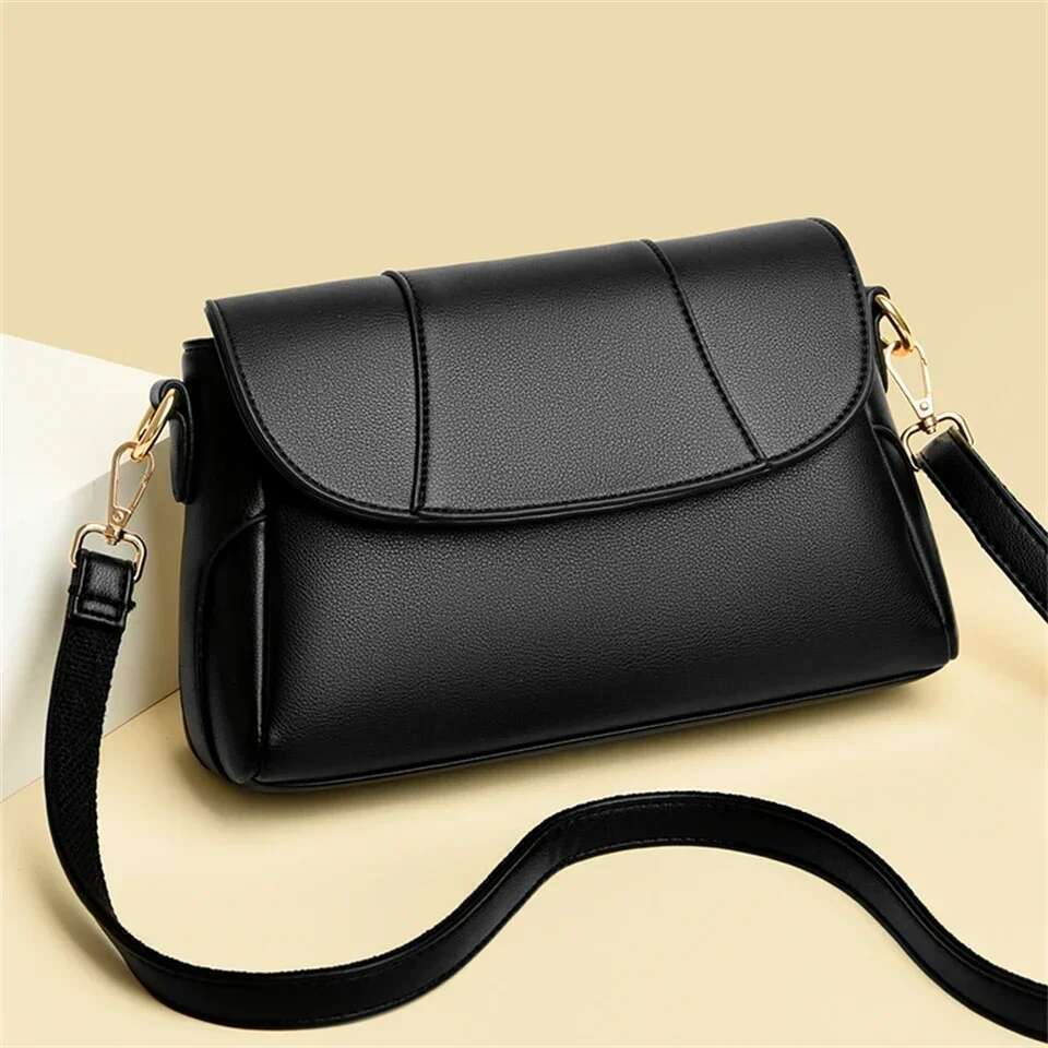 Classic Crossbody Bag Sleek And Minimalist Design Made From Durable Leather Comfortable Adjustable Strap Versatile Accessory