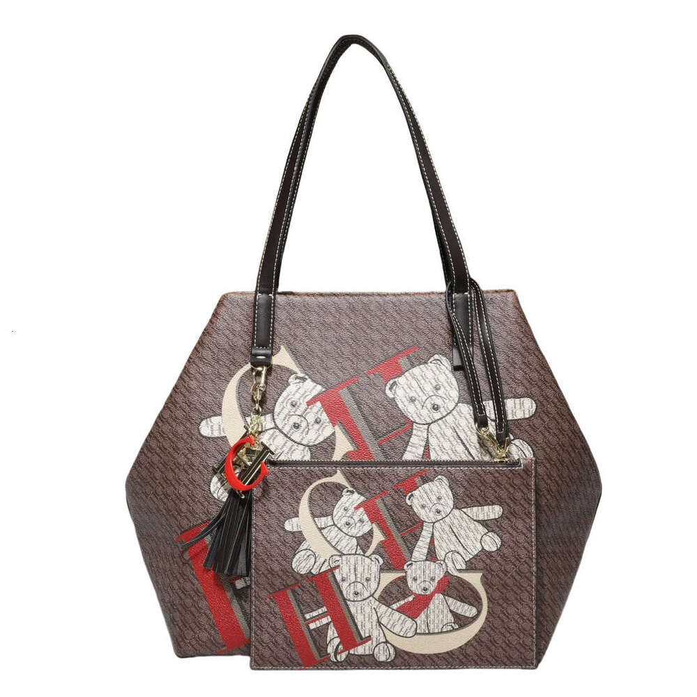 CHHC Fashion Trend Printed Design Tote English Large Capacity Handbag Women's Bag