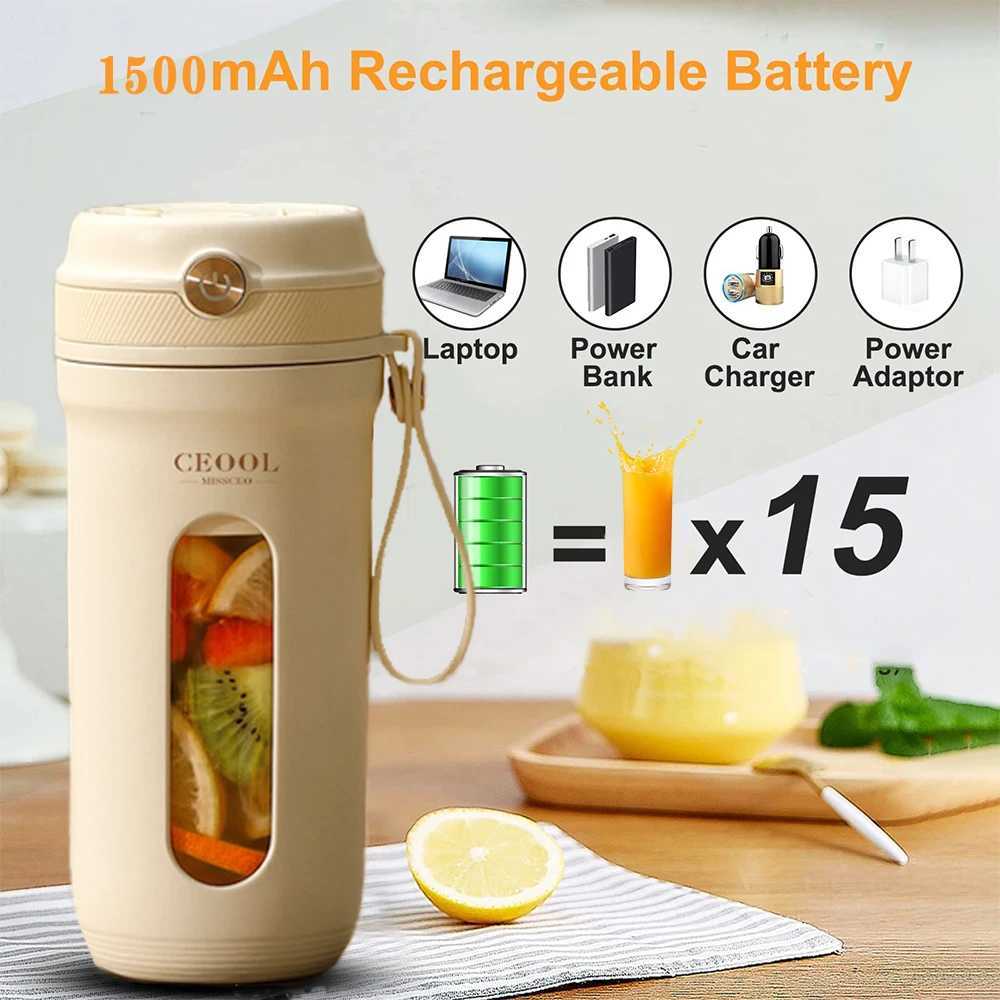 10 Blades Electric Portable Blender 350ML Juicer Fruit Mixers USB Rechargeable Smoothie Juicer Cup Squeezer Juice Maker C251113