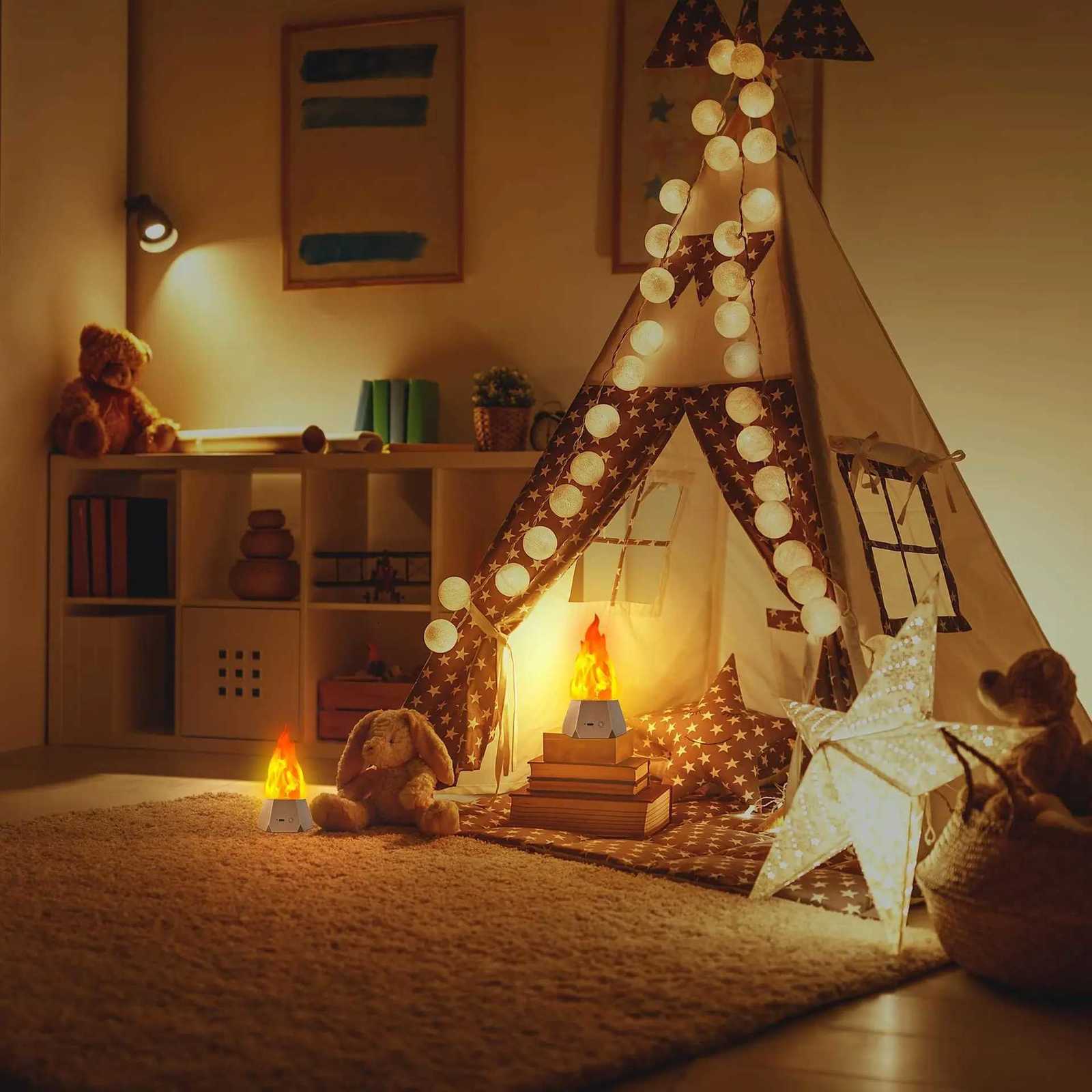 Halloween Flame Atmosphere Light LED Lava Light Wireless Decorative Light Bar Party Decoration Christmas Party Atmosphere Light Y251113