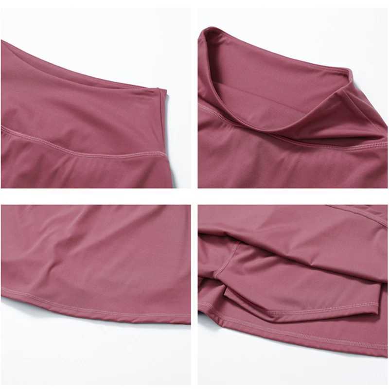 New Quick Dry Tennis Womens Running Outdoor Sports Pantskirt Fitness Skiing Fitness Gym Sportswear Inner Short sleeved Activity Clothing Y250412
