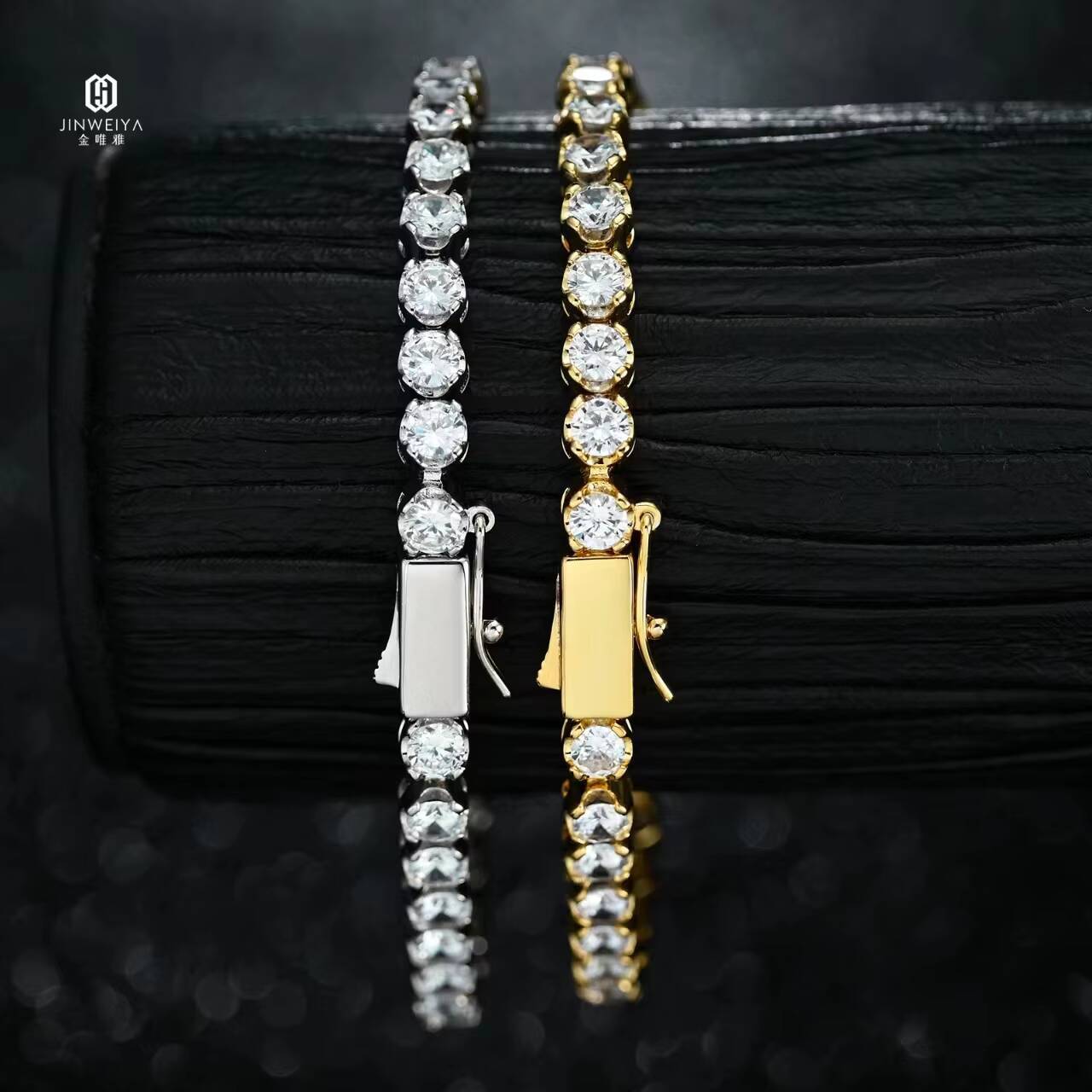 Classic 925 Silver 5A Moissanite Tennis Bracelet Manufacturer GRA Approved Perfect Gift for Couples