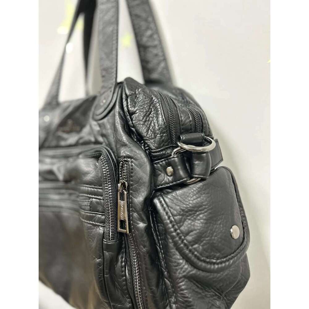 Angelkiss Women Handbags Satchel Top-Handle Leopard Handbag PU Bag Dumpg Pack Multi-Pockets Shoulder Bags